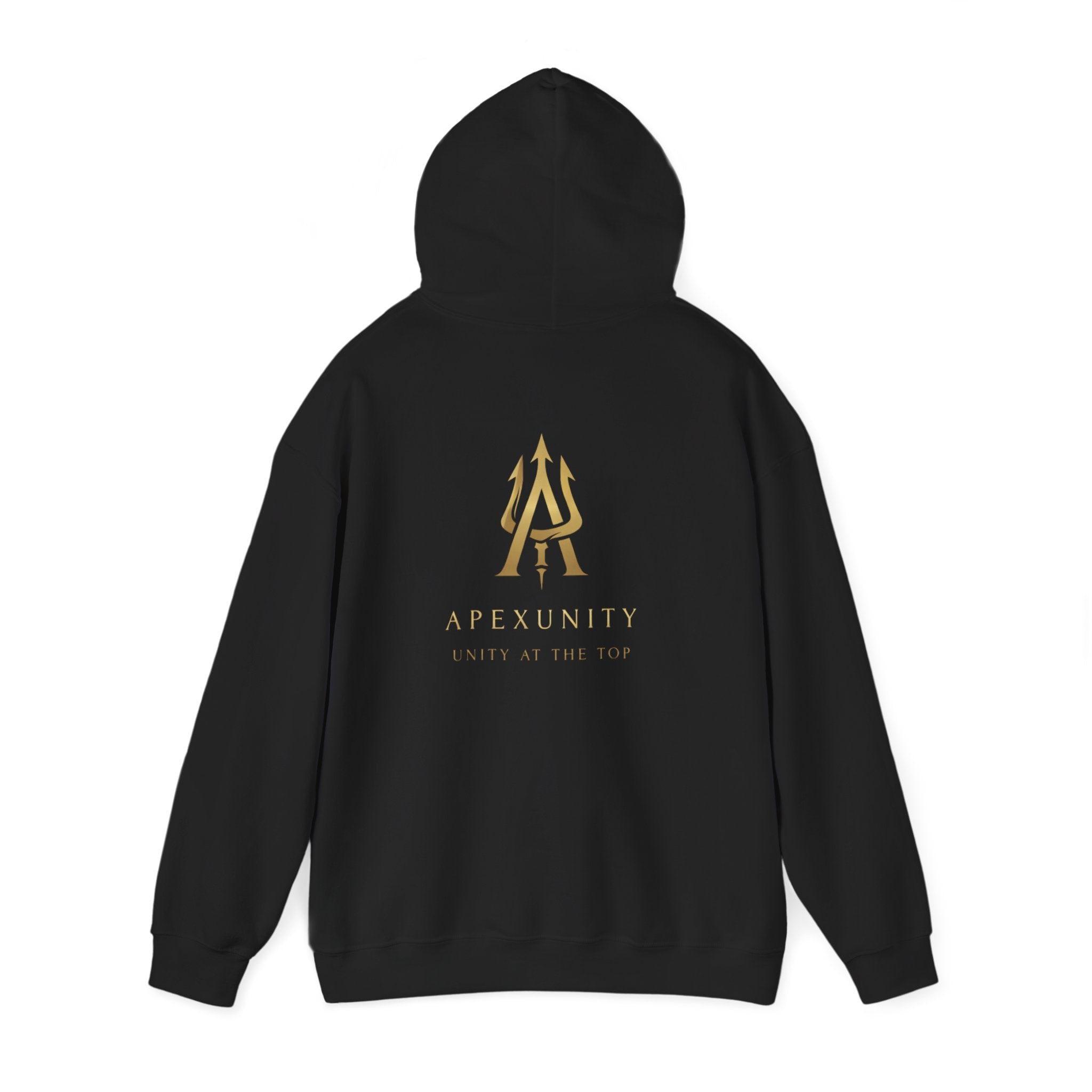 Apex Unity Gold Trident Hoodie — ApexUnity “Unity at the Top” Pullover